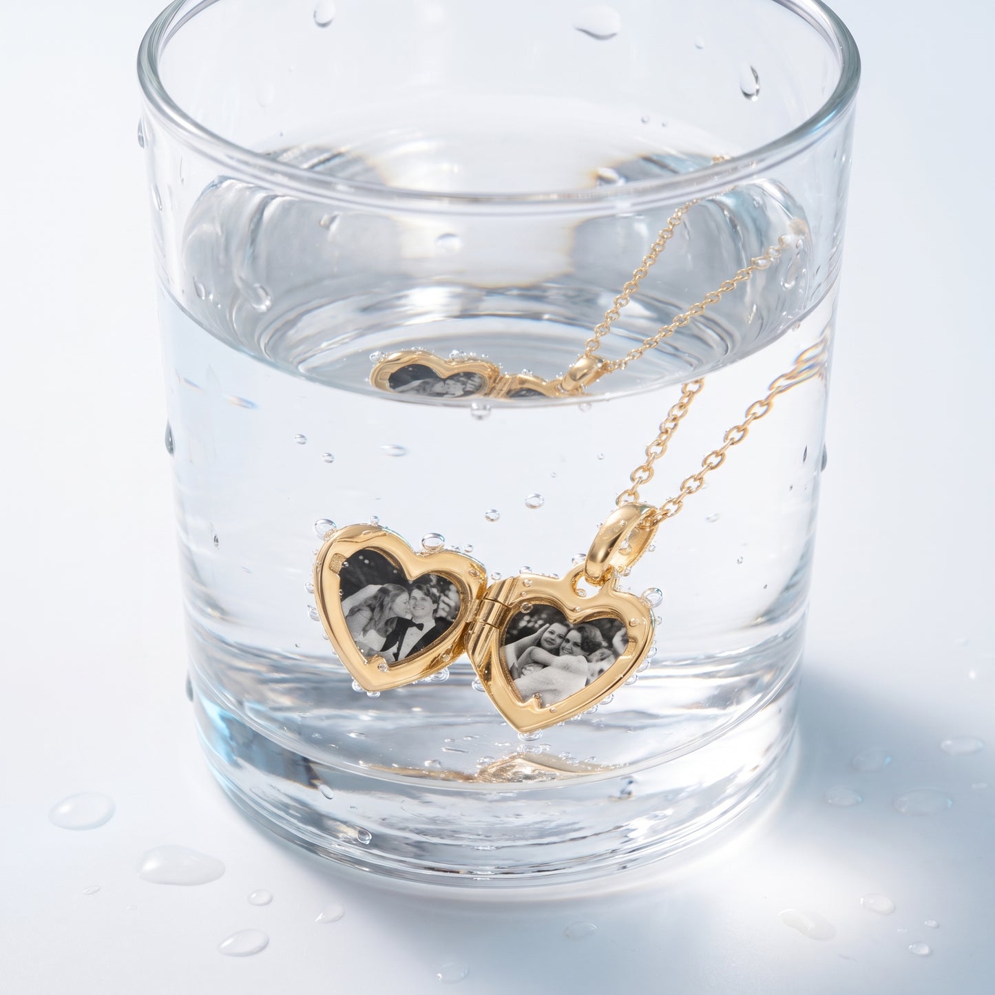 Collana Medaglione Cuore Portafoto Oro 18K