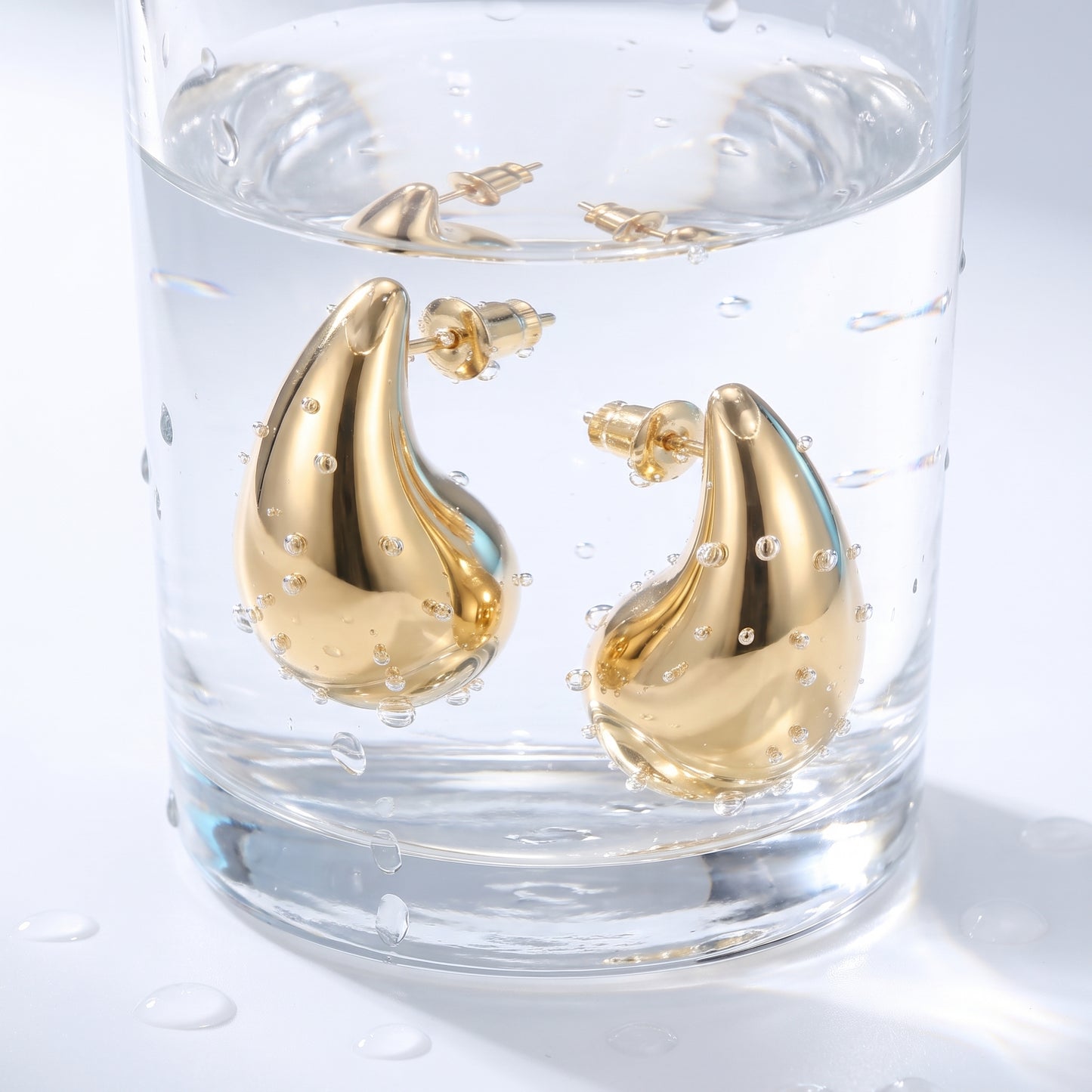 Orecchini Goccia Bombata Oro 18K