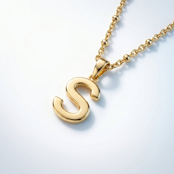 Collana Iniziale Lettera Oro 18K