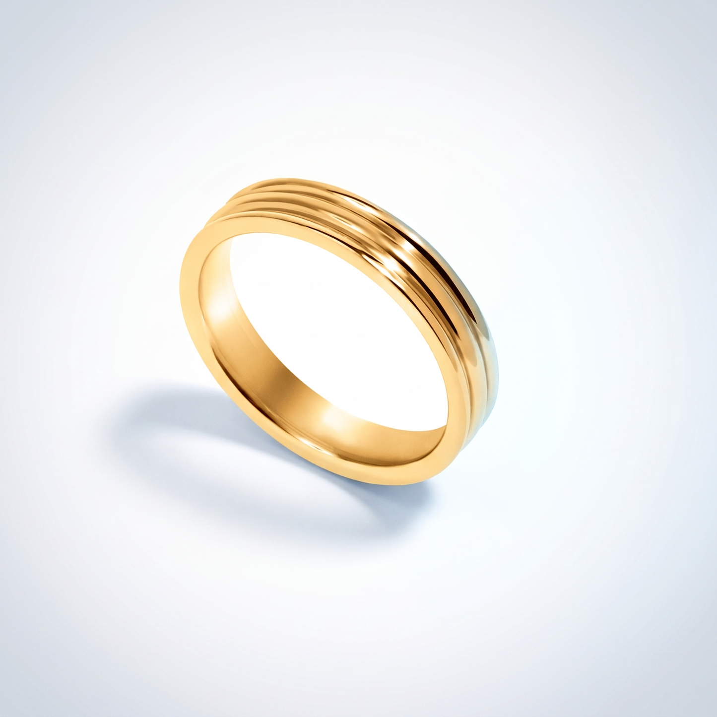 Anello Triple Band Cerimonia Oro 18K waterproof anti-allergico UpperEast Jewels