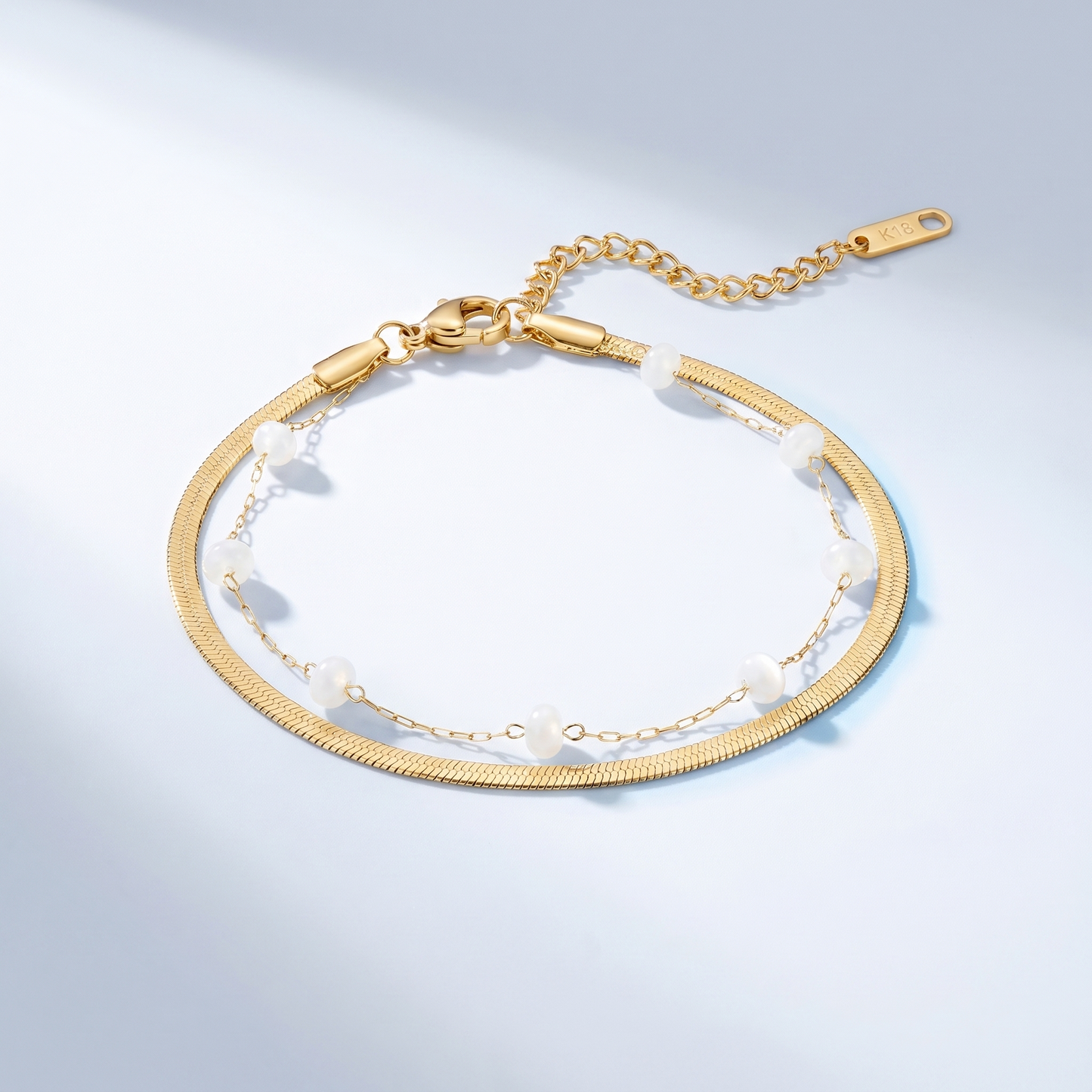 Cavigliera Snake Chain Oro 18K waterproof anti-allergico UpperEast Jewels