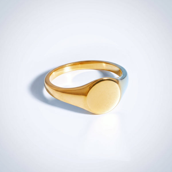 Anello Signet Ovale Oro 18K