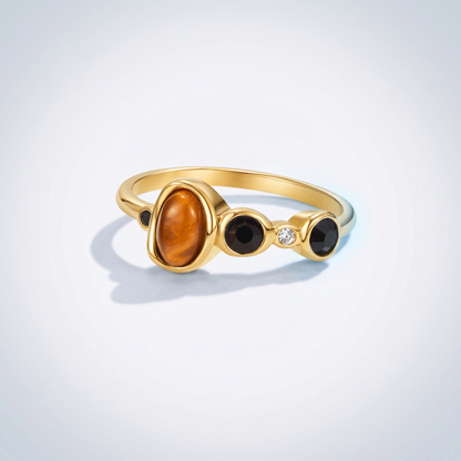 Anello Aurora Cristallo Vintage Oro 18K waterproof anti-allergico UpperEast Jewels