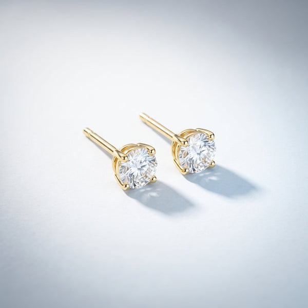Orecchini Punto Luce CZ Oro 18K