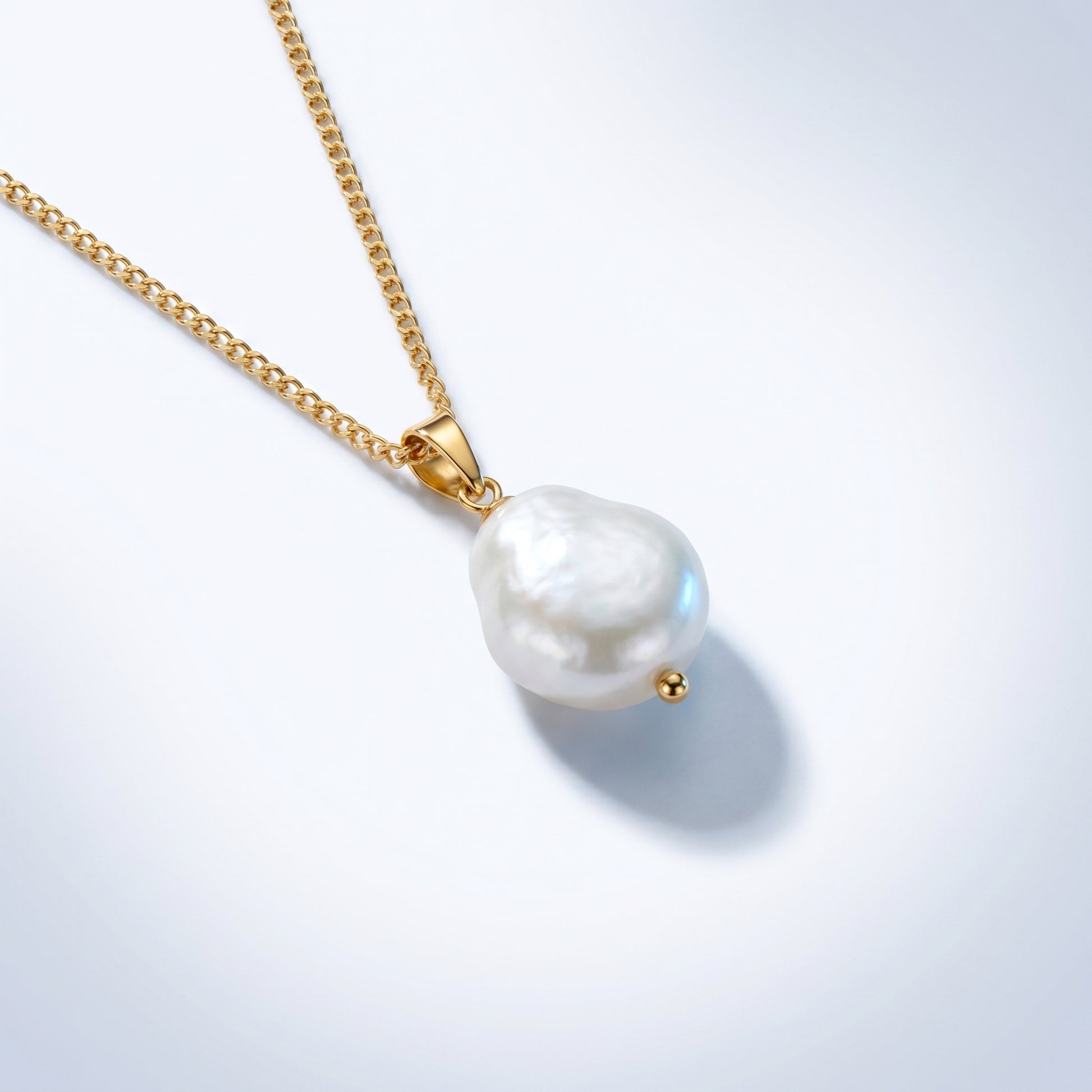 Pendente Perla Baroque Oro 18K waterproof anti-allergico UpperEast Jewels