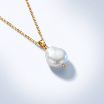 Pendente Perla Baroque Oro 18K waterproof anti-allergico UpperEast Jewels