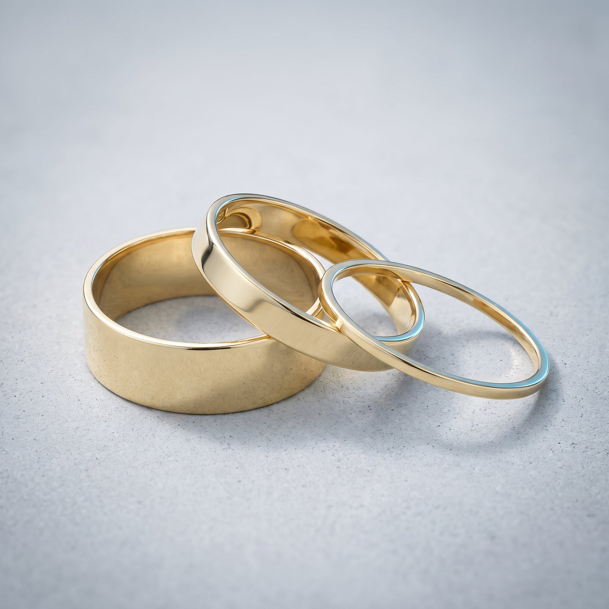 Set 3 Anelli Stacking Oro 18K