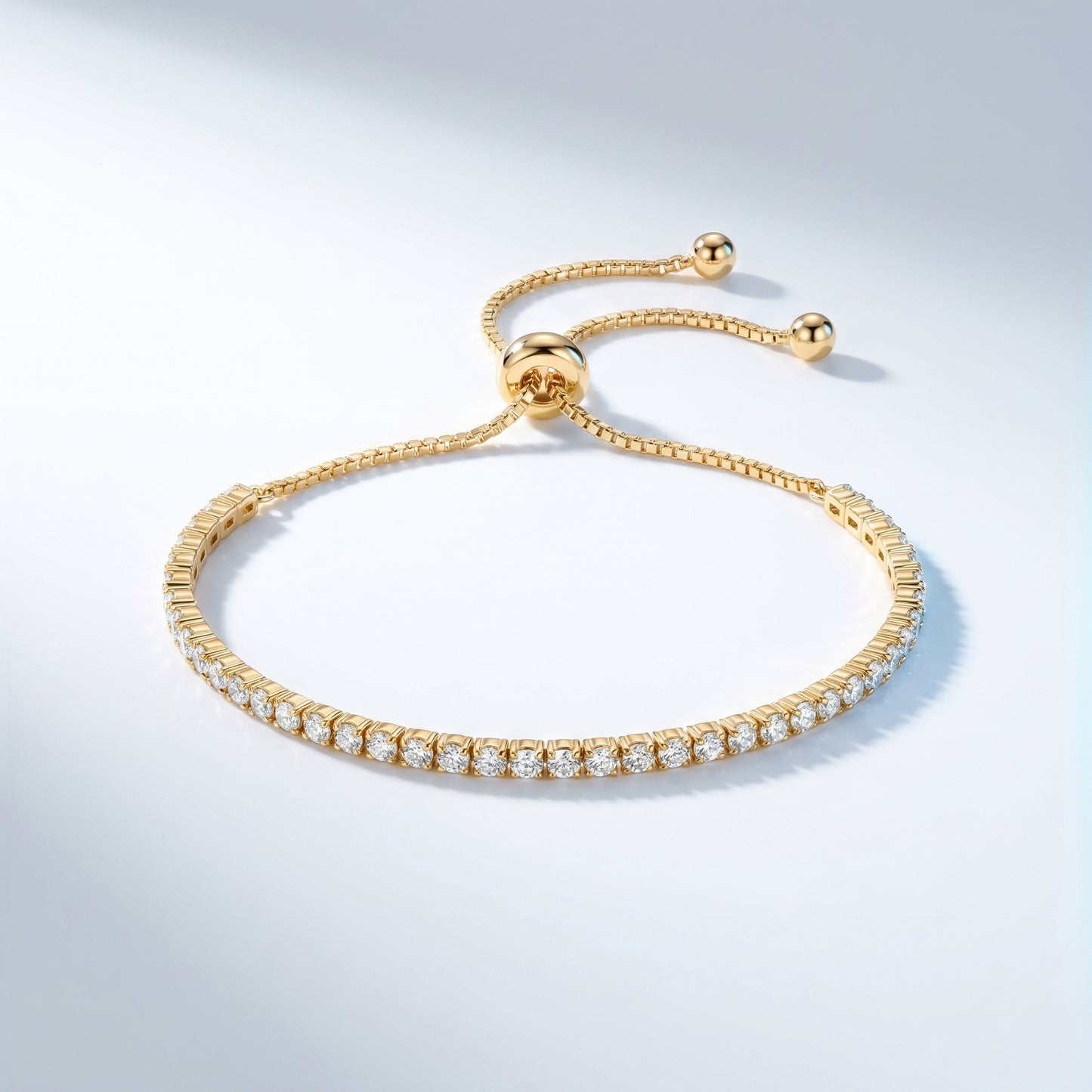 Bracciale Tennis Slider Regolabile Oro 18K waterproof anti-allergico UpperEast Jewels