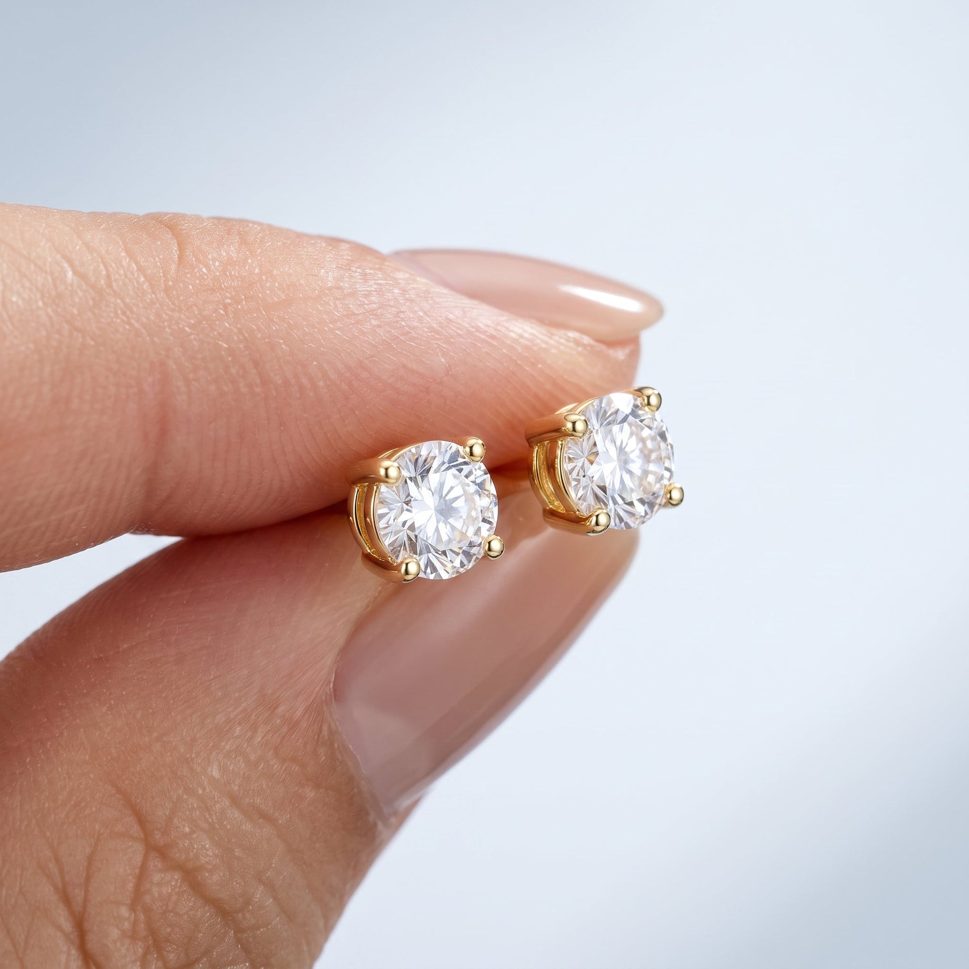 Orecchini Punto Luce CZ Oro 18K