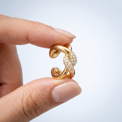 Ear Cuff Twist Oro 18K