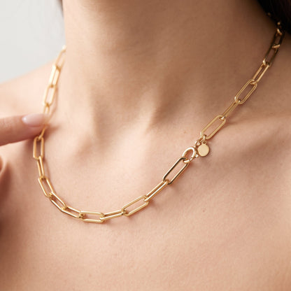 Collana Paperclip Oro 18K