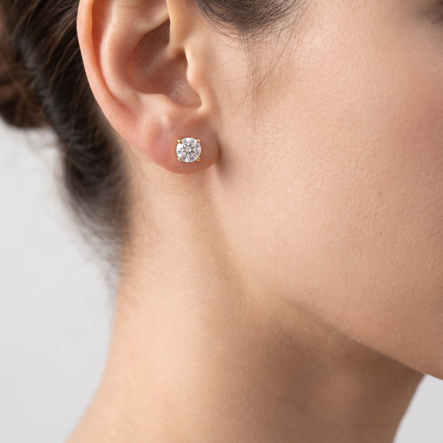Orecchini Punto Luce CZ Oro 18K