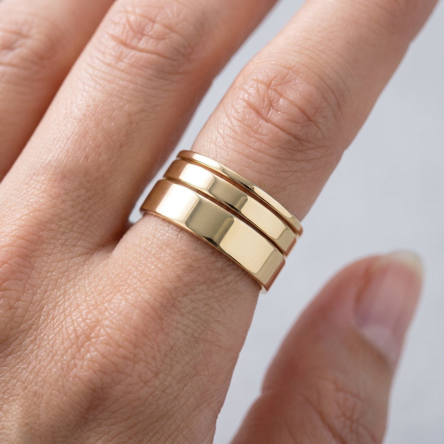 Set 3 Anelli Stacking Oro 18K