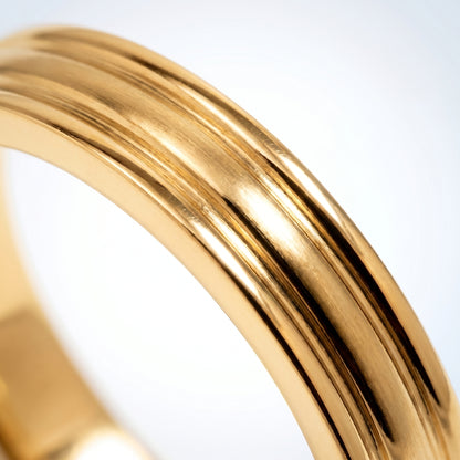 Anello Triple Band Cerimonia Oro 18K - dettaglio macro lavorazione - UpperEast Jewels