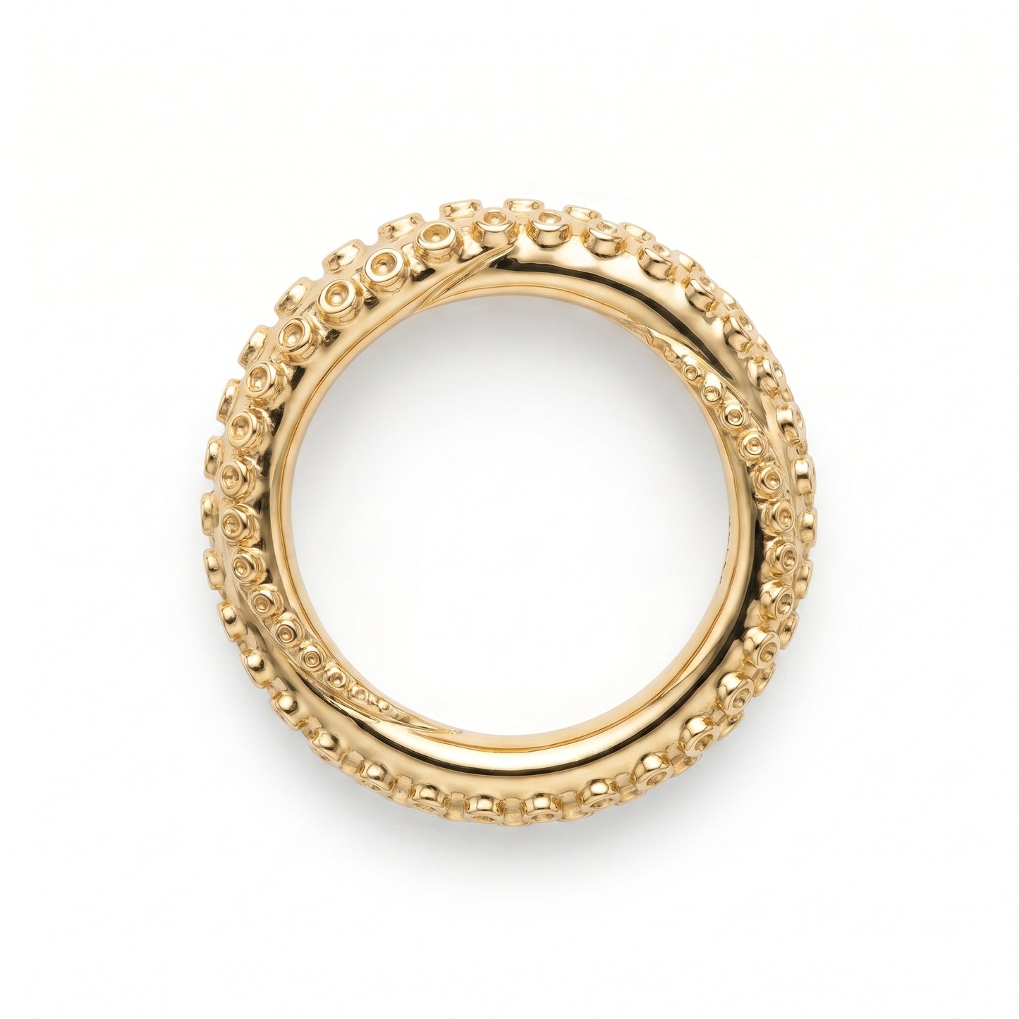 Anello Octopus Statement Oro 18K - vista dall'alto top-down - UpperEast Jewels