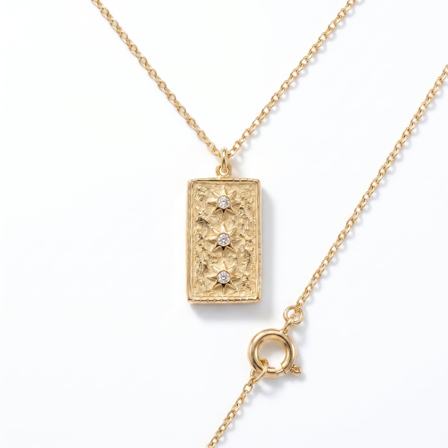 Charm Stella Make-A-Wish Oro 18K - vista dall'alto top-down - UpperEast Jewels