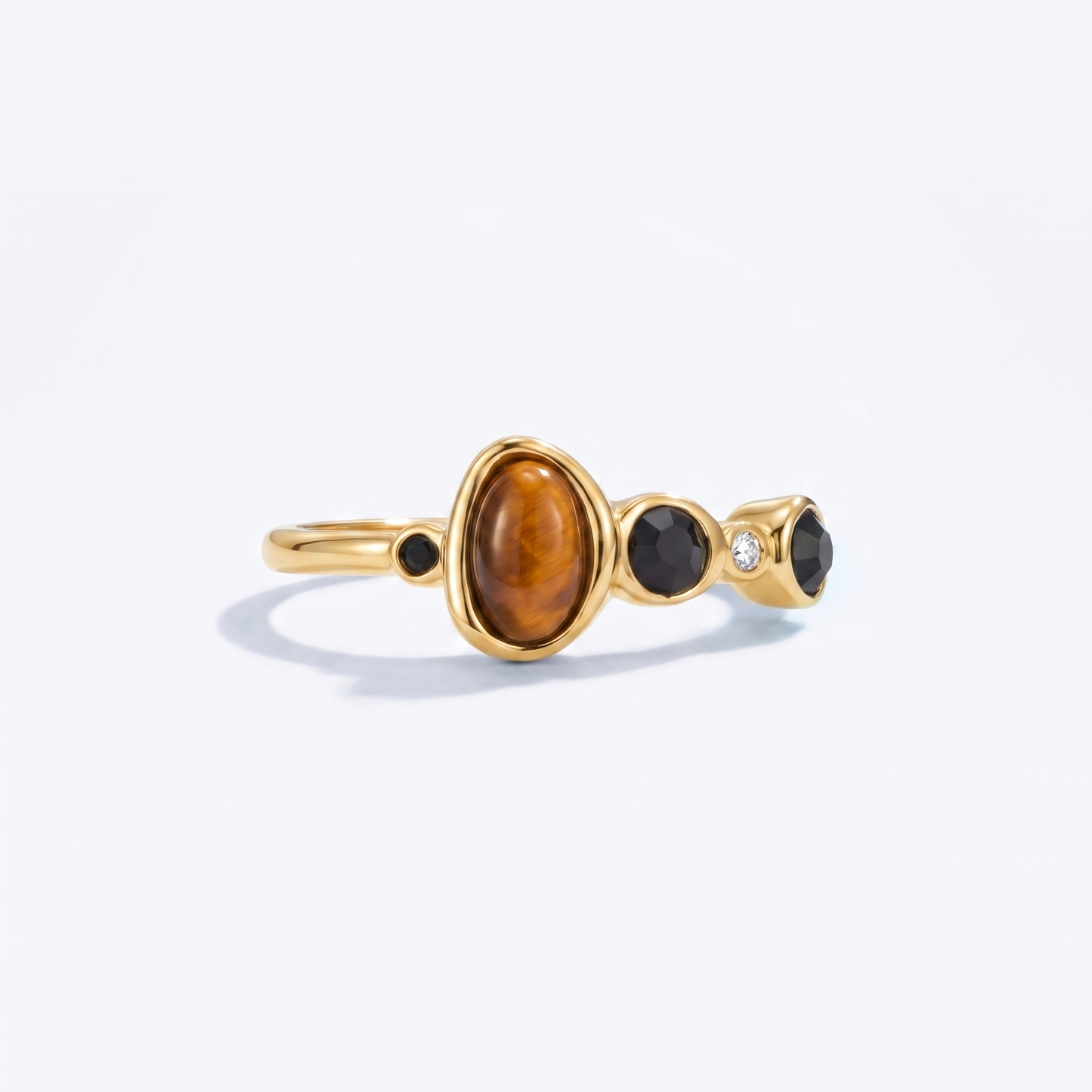 Anello Aurora Cristallo Vintage Oro 18K - vista dall'alto top-down - UpperEast Jewels