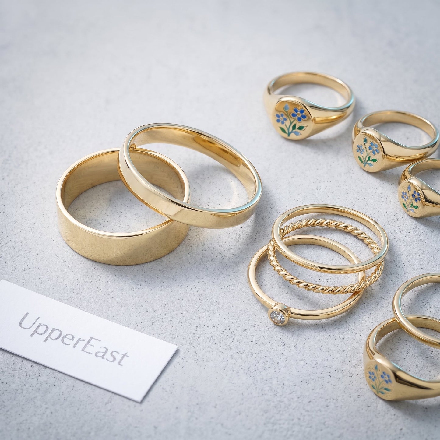 Set 3 Anelli Stacking Oro 18K