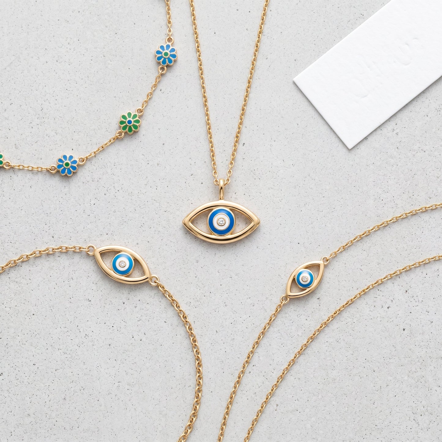 Collana Occhio Greco Oro 18K