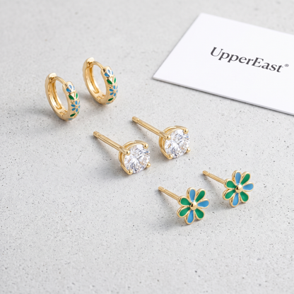 Orecchini Punto Luce CZ Oro 18K