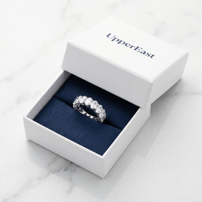 Anello Eternity Ovale CZ Oro 18K - confezione regalo UpperEast - UpperEast Jewels