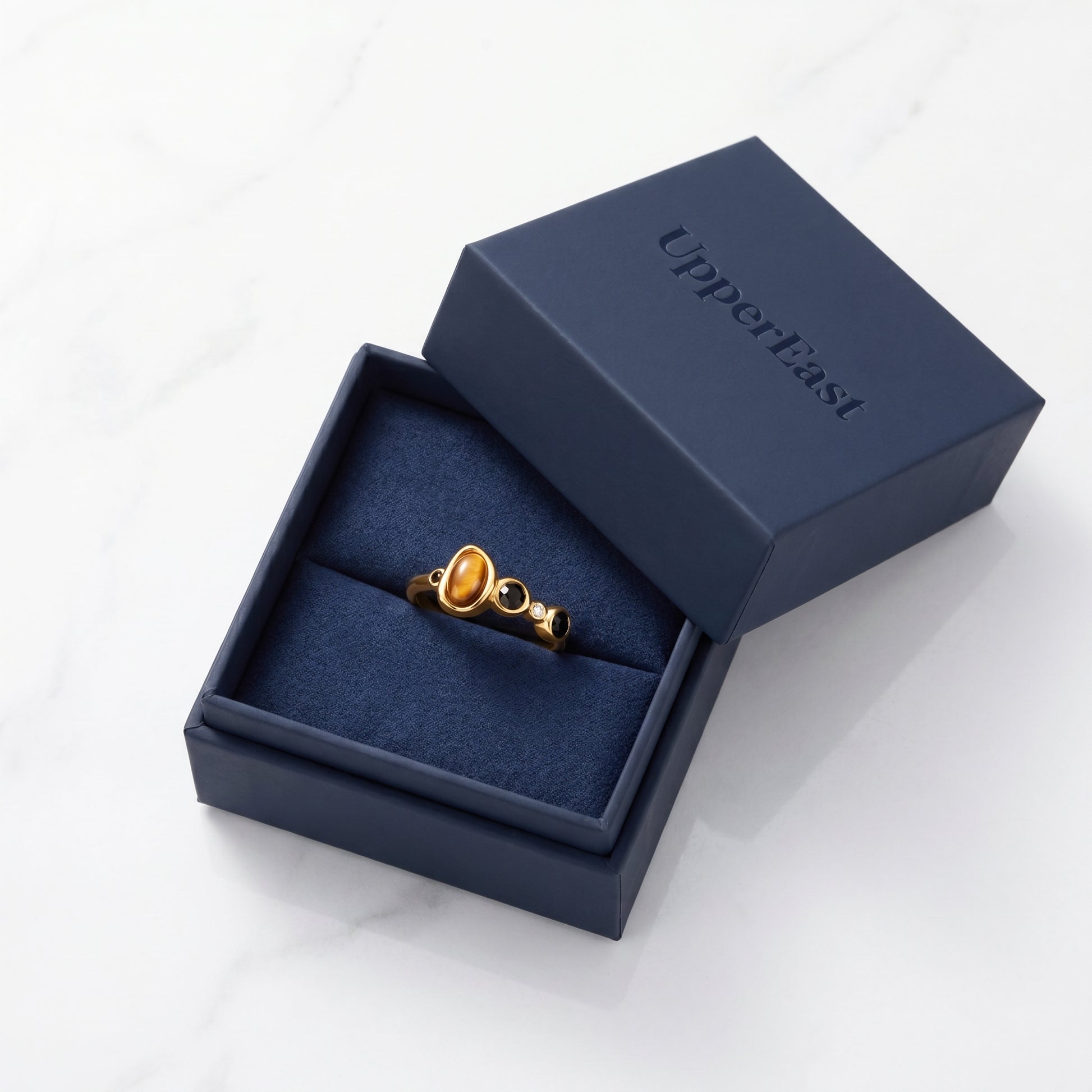 Anello Aurora Cristallo Vintage Oro 18K - confezione regalo UpperEast - UpperEast Jewels