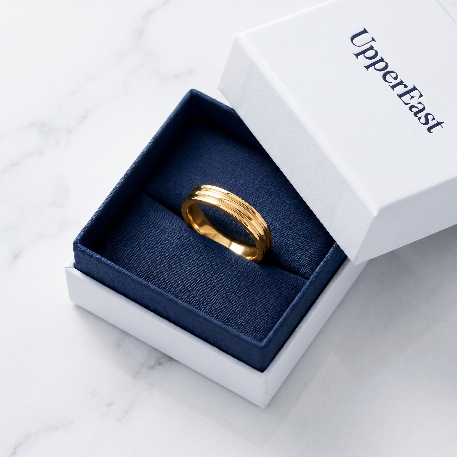 Anello Triple Band Cerimonia Oro 18K - confezione regalo UpperEast - UpperEast Jewels