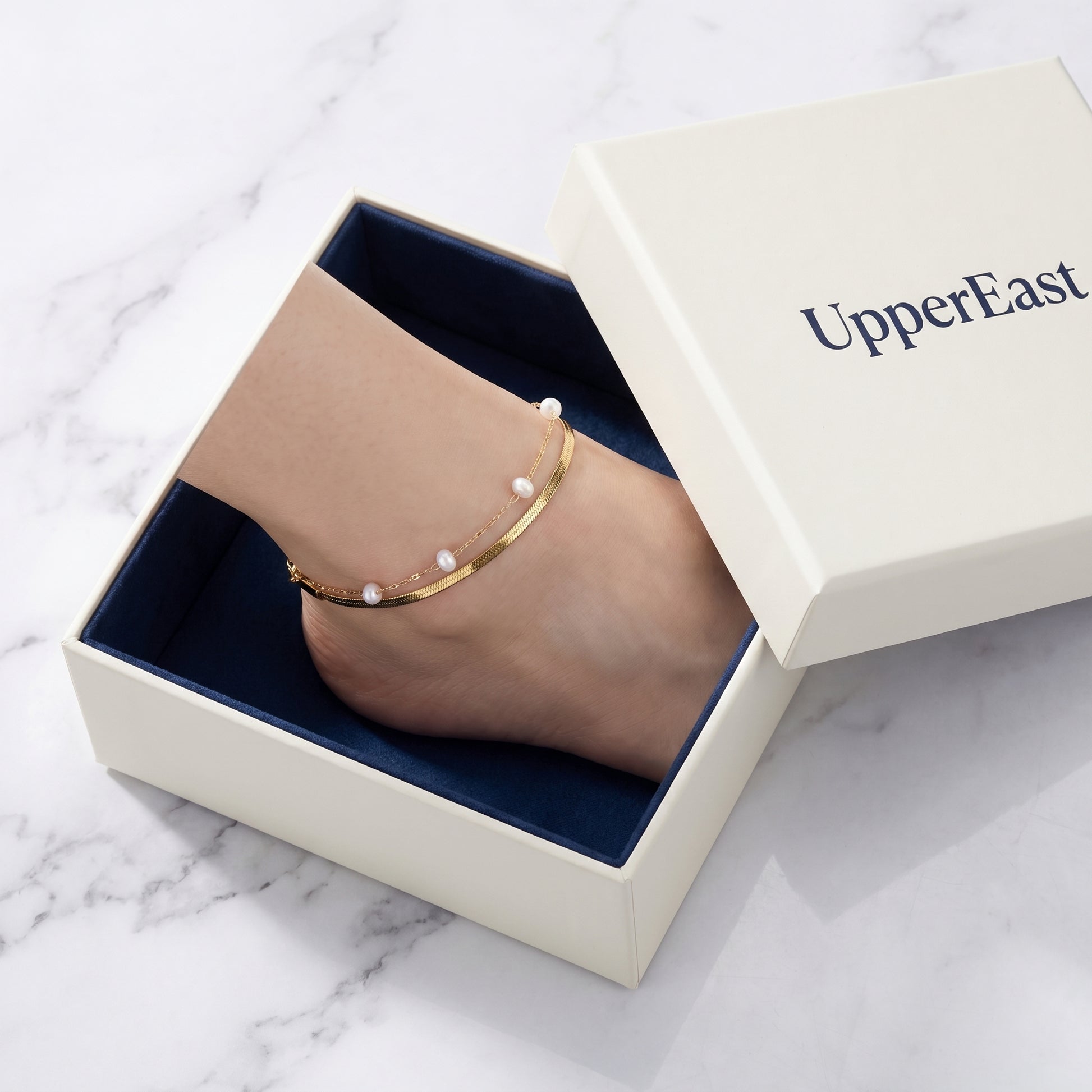 Cavigliera Snake Chain Oro 18K - confezione regalo UpperEast - UpperEast Jewels