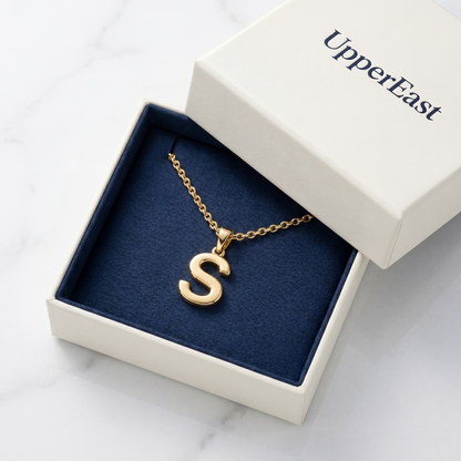 Collana Iniziale Lettera Oro 18K - confezione regalo UpperEast - UpperEast Jewels