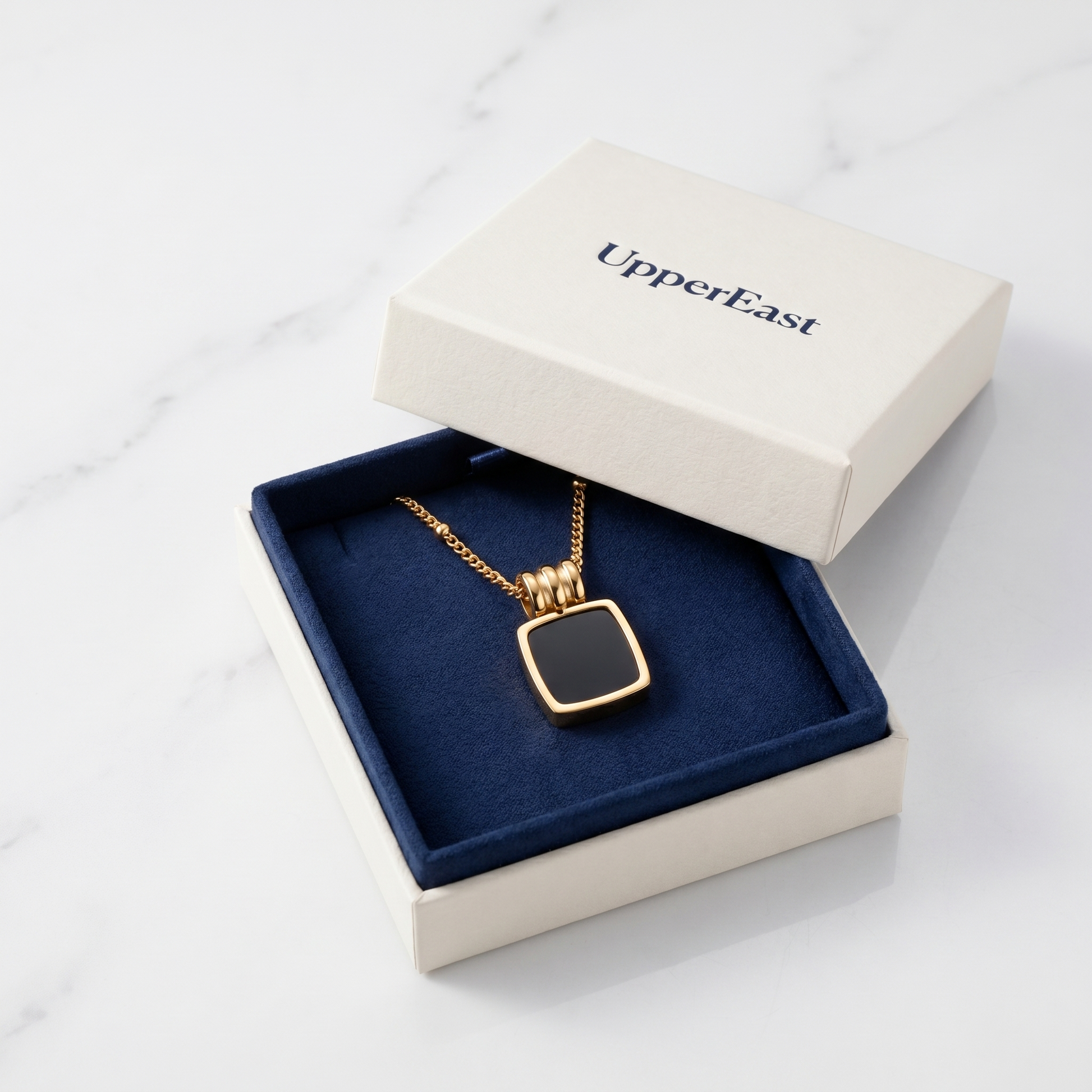 Pendente Notte Conchiglia Nera Oro 18K - confezione regalo UpperEast - UpperEast Jewels