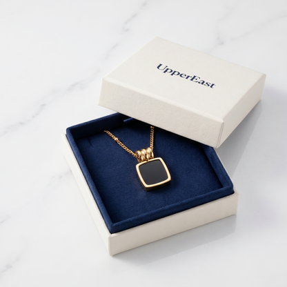 Pendente Notte Conchiglia Nera Oro 18K - confezione regalo UpperEast - UpperEast Jewels