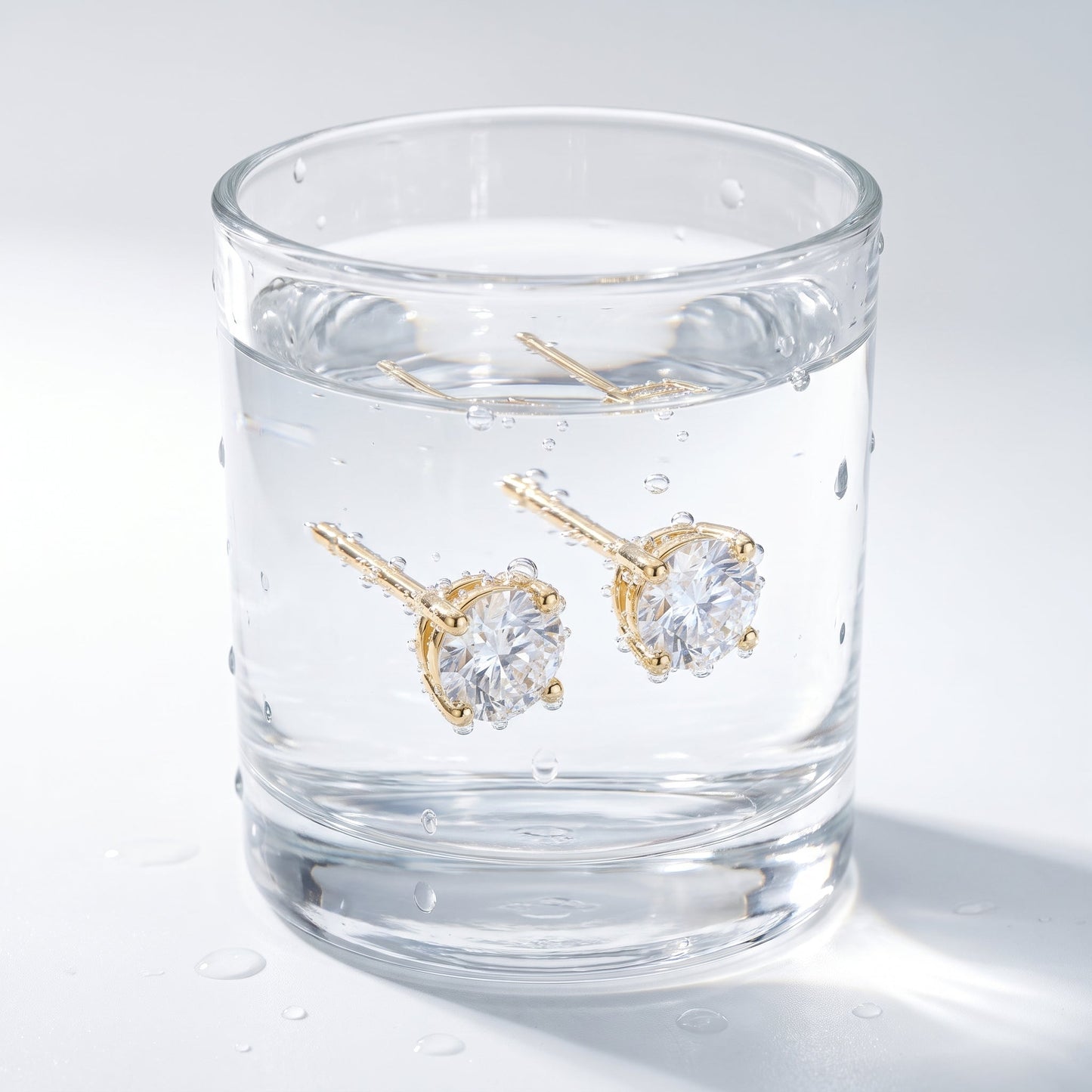 Orecchini Punto Luce CZ Oro 18K