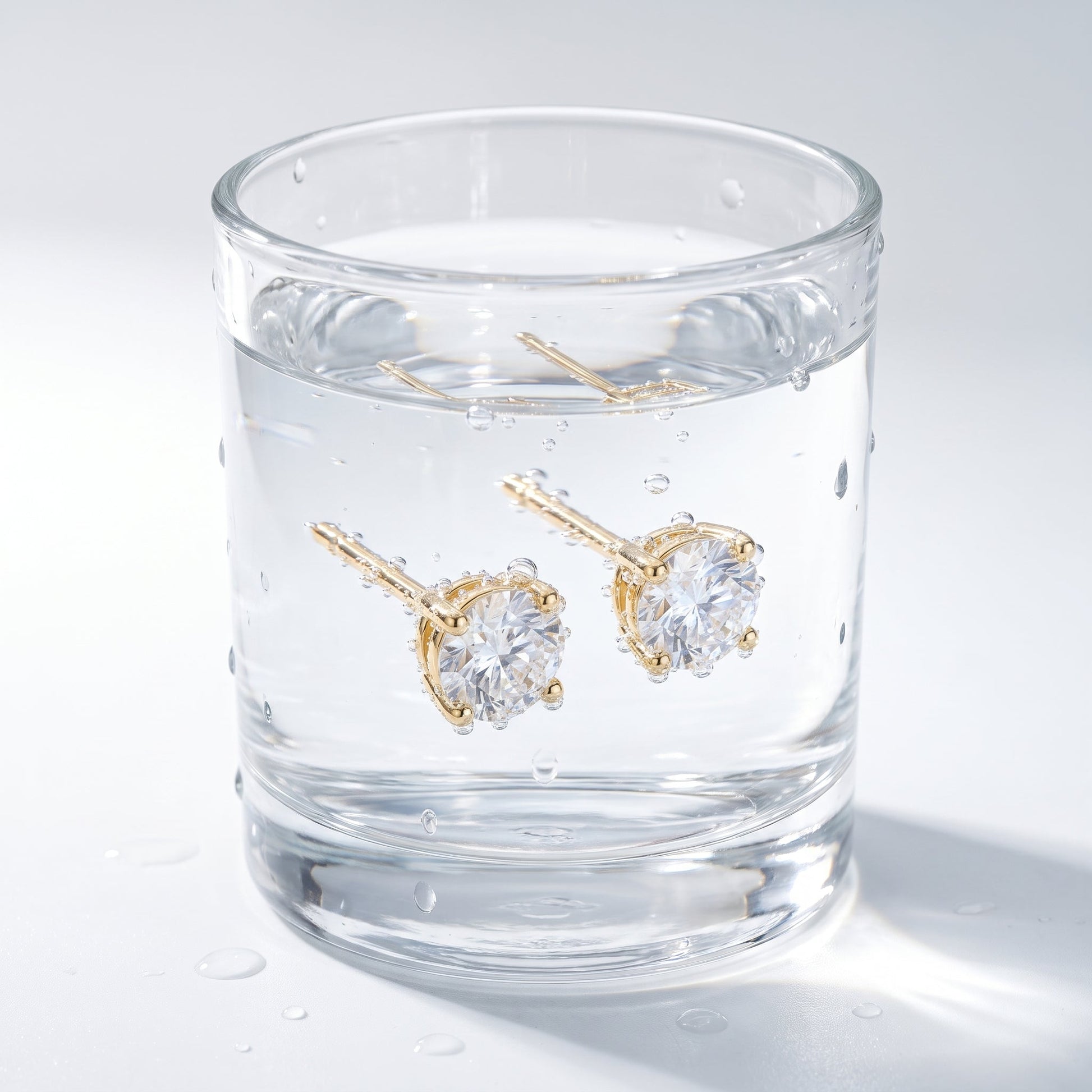 Orecchini Punto Luce CZ Oro 18K