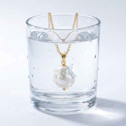 Pendente Perla Baroque Oro 18K - confezione regalo UpperEast - UpperEast Jewels