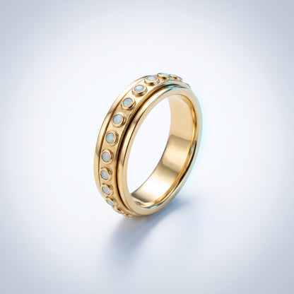 Anello Antistress Girevole Oro 18K