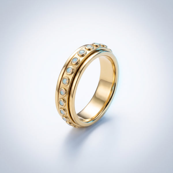 Anello Antistress Girevole Oro 18K