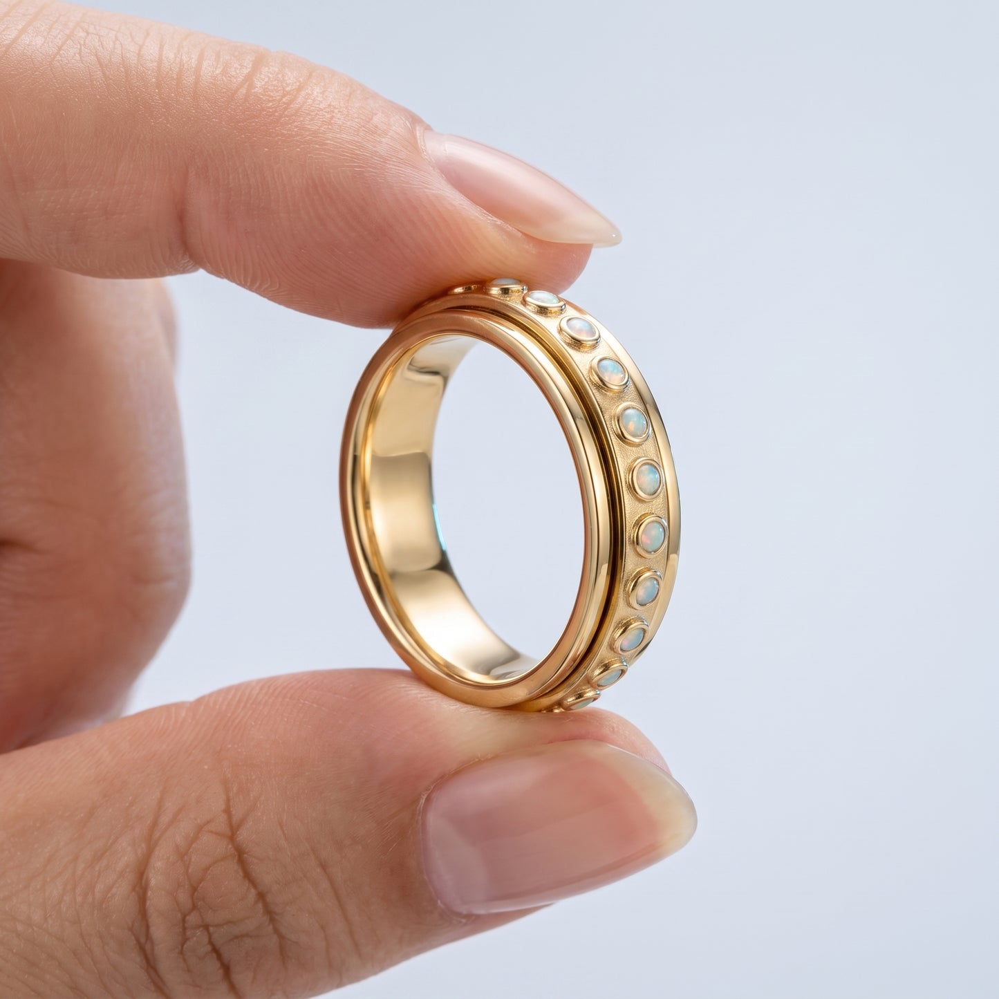 Anello Antistress Girevole Oro 18K