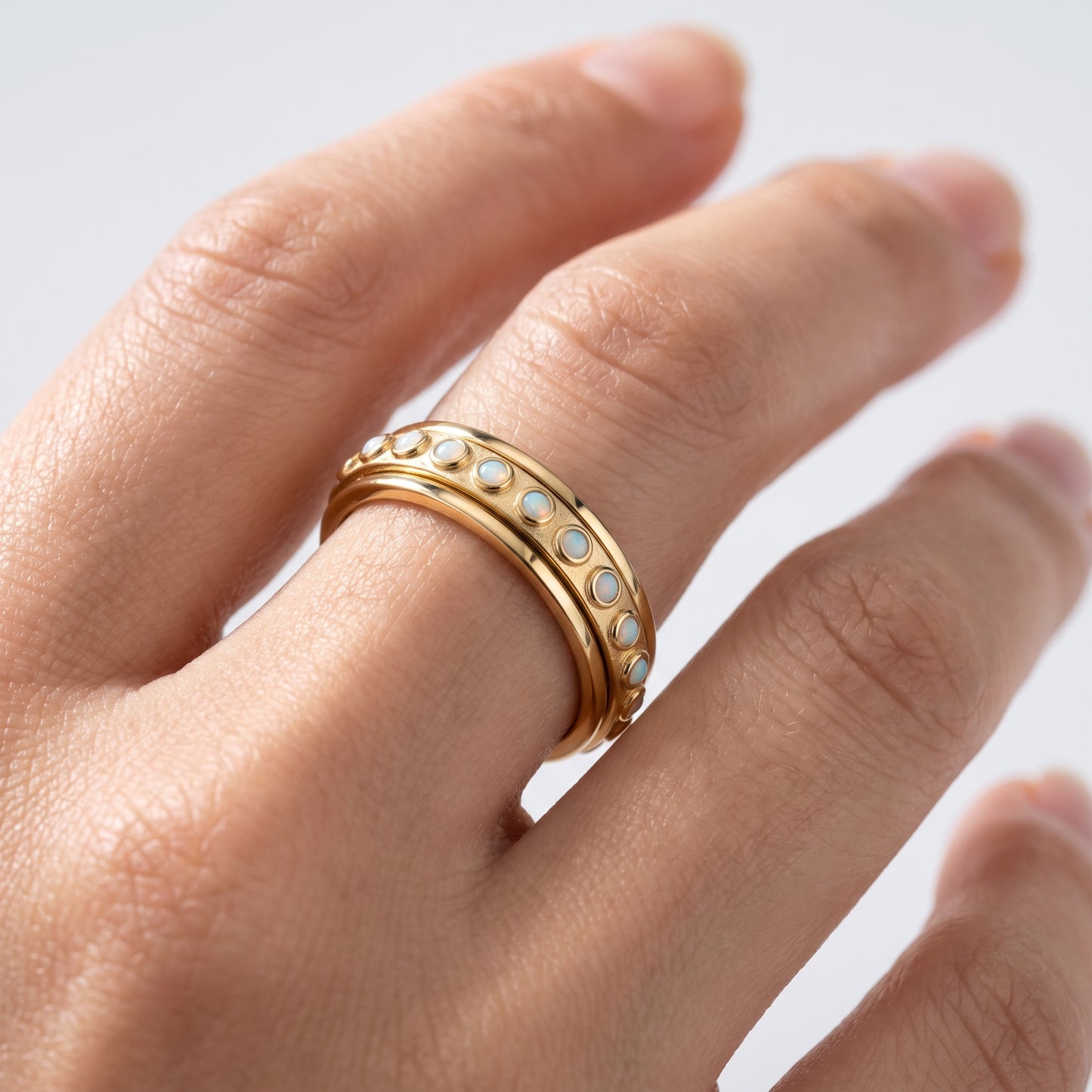 Anello Antistress Girevole Oro 18K