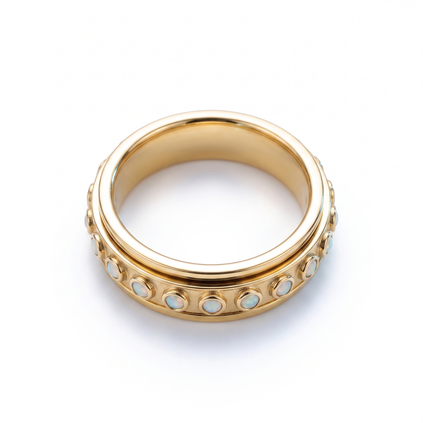 Anello Antistress Girevole Oro 18K