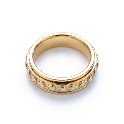 Anello Antistress Girevole Oro 18K