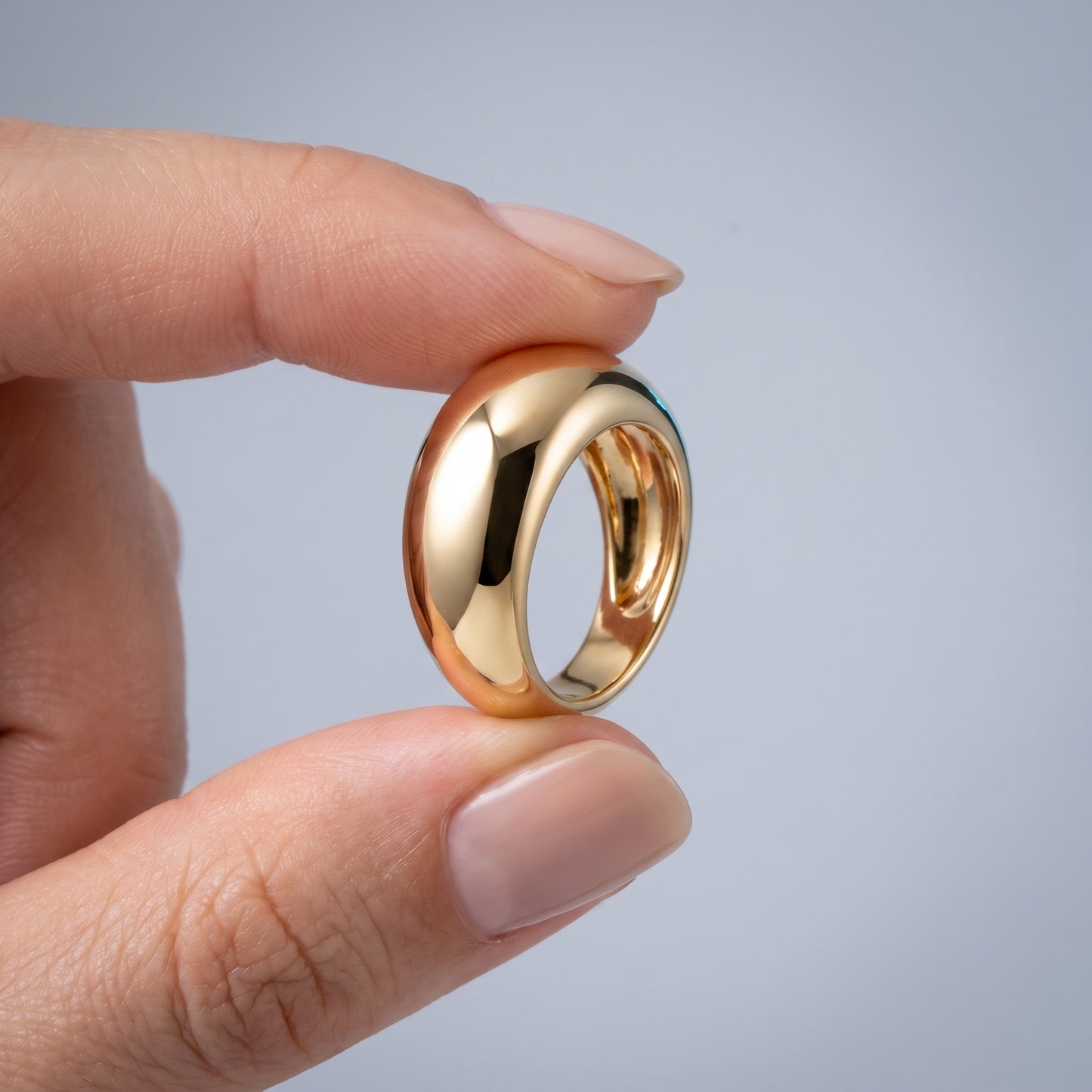 Anello Dome Bombato Oro 18K