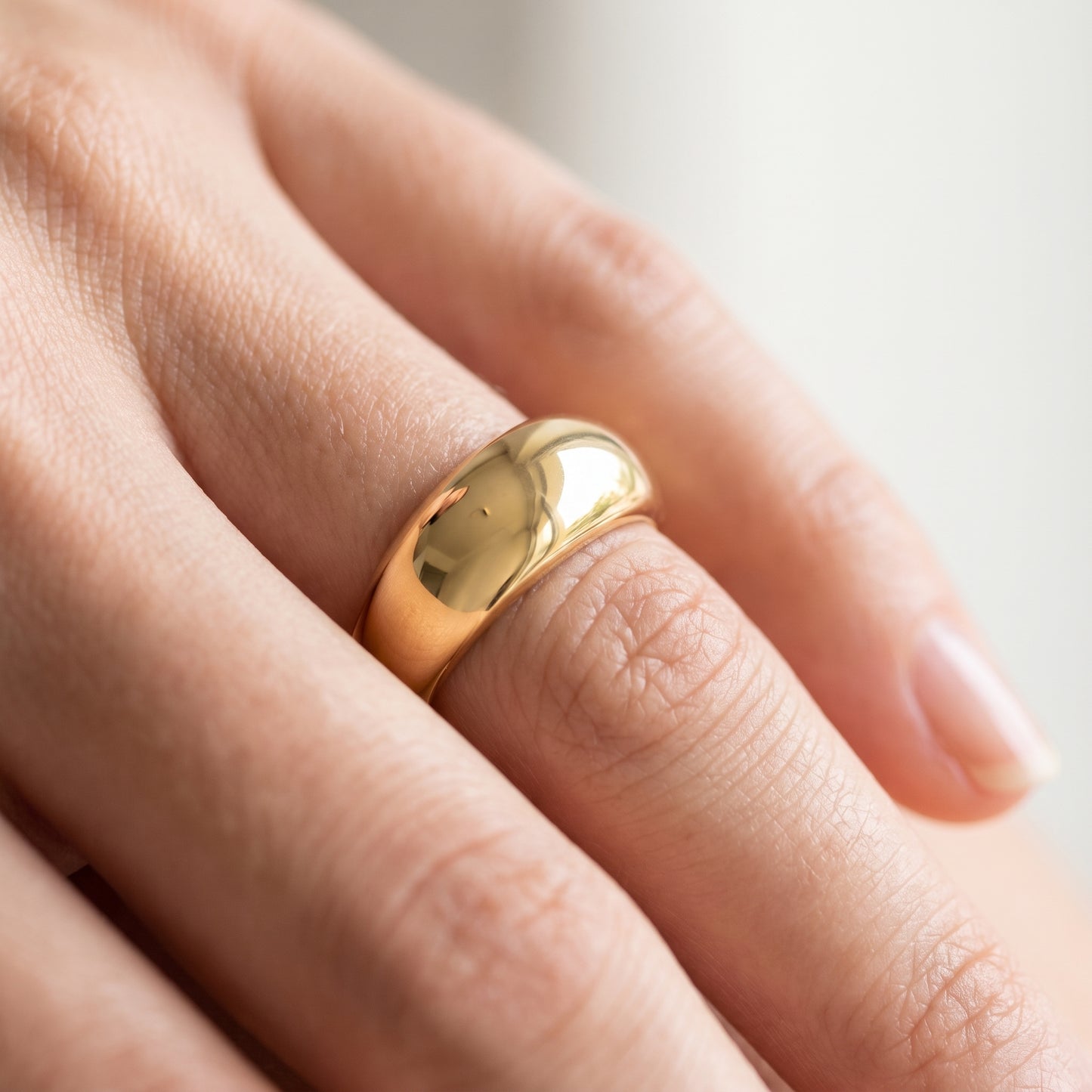 Anello Dome Bombato Oro 18K