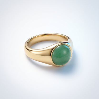 Anello Pietra Verde Oro 18K