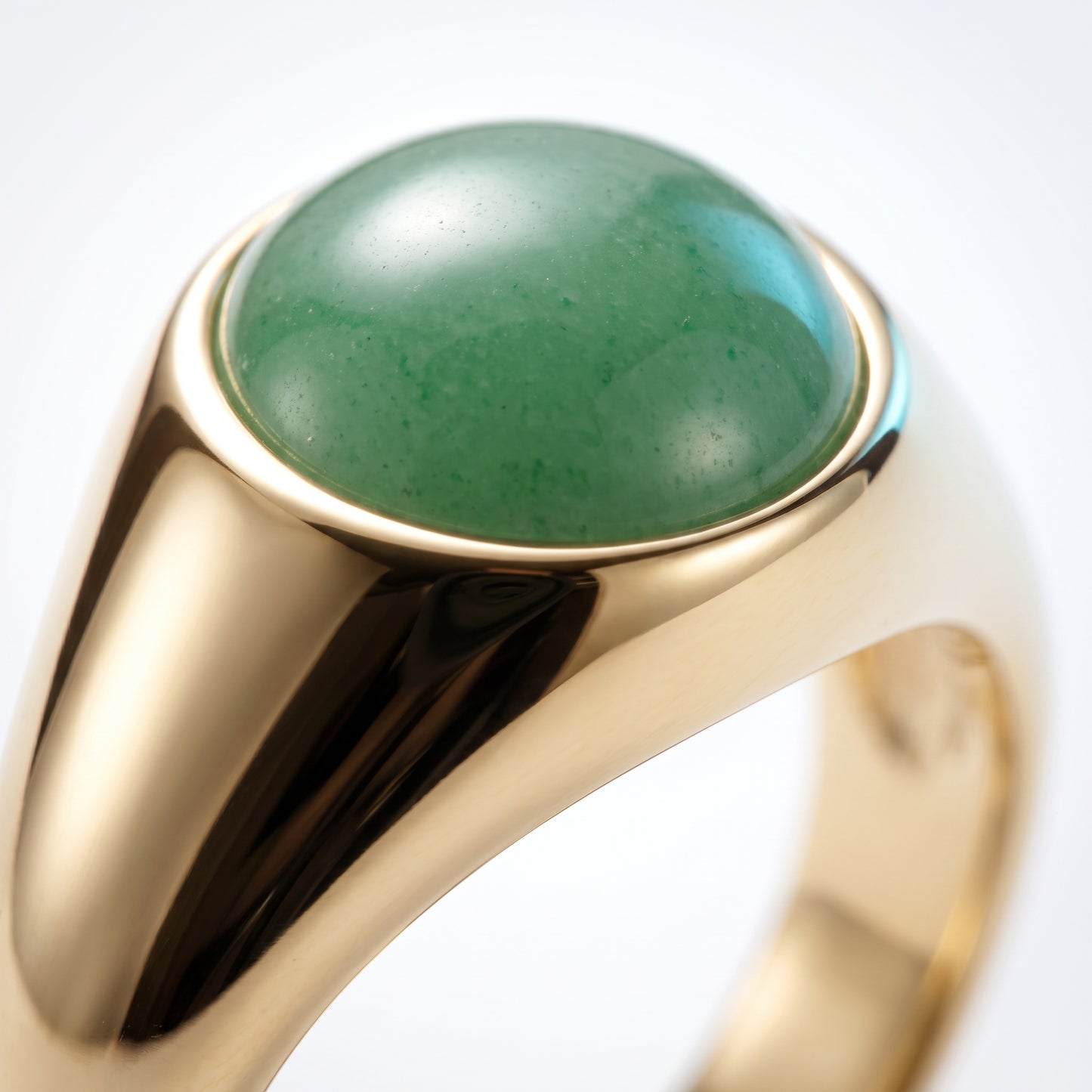 Anello Pietra Verde Oro 18K