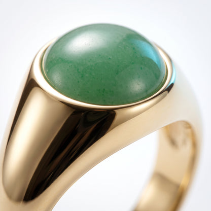 Anello Pietra Verde Oro 18K