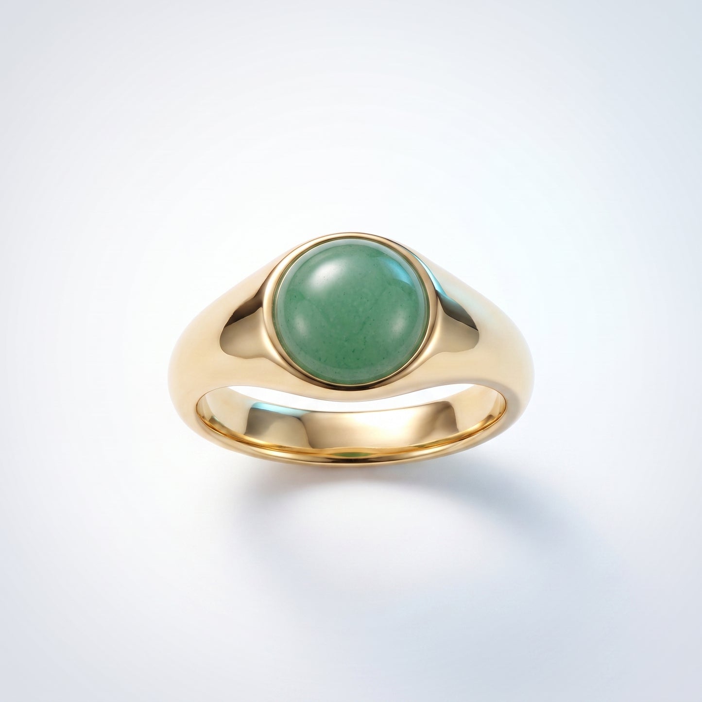 Anello Pietra Verde Oro 18K