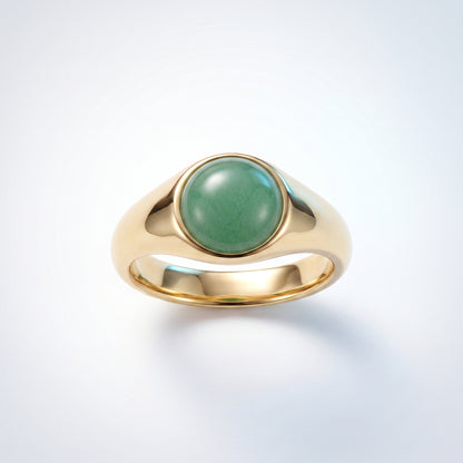 Anello Pietra Verde Oro 18K