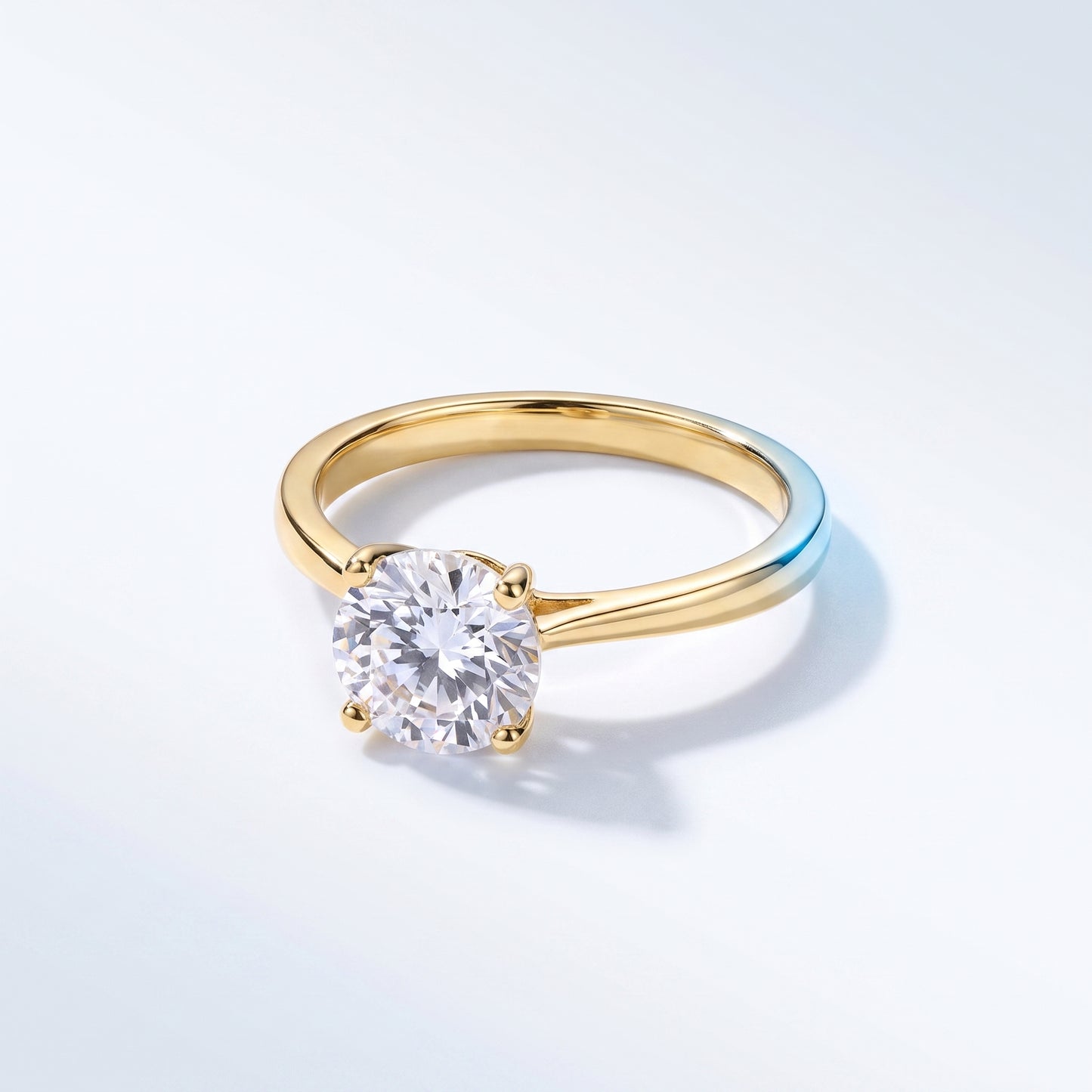Anello Solitario Zircone Oro 18K