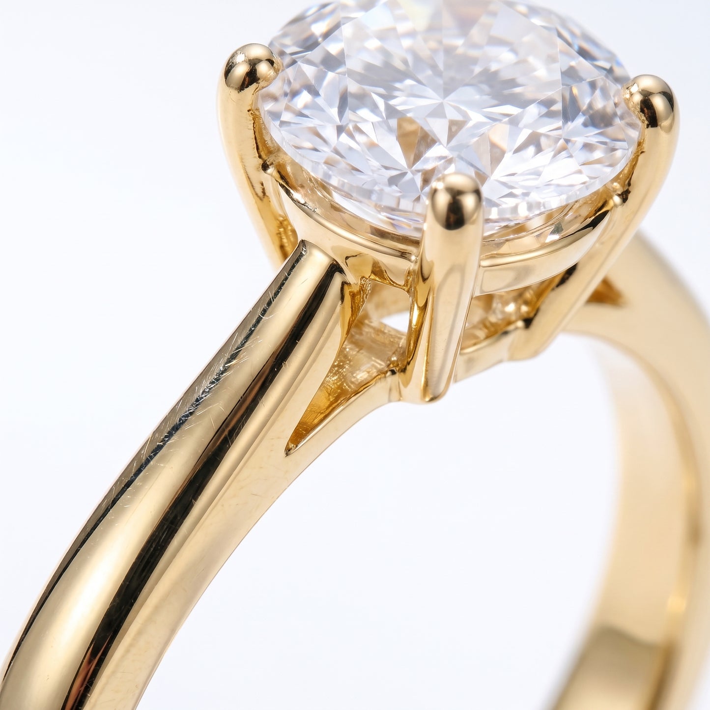 Anello Solitario Zircone Oro 18K