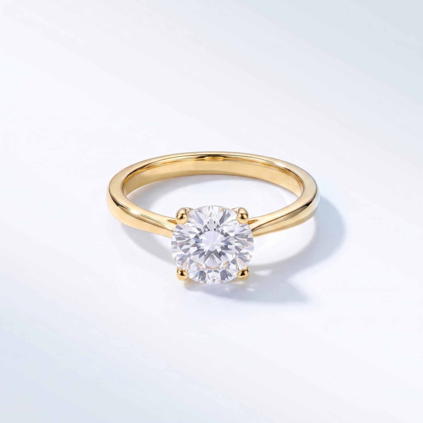 Anello Solitario Zircone Oro 18K